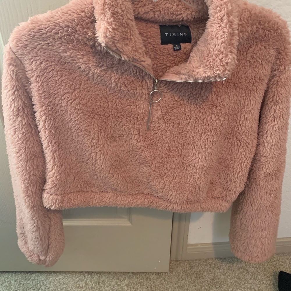 fluffy Fleece Cropped sweater